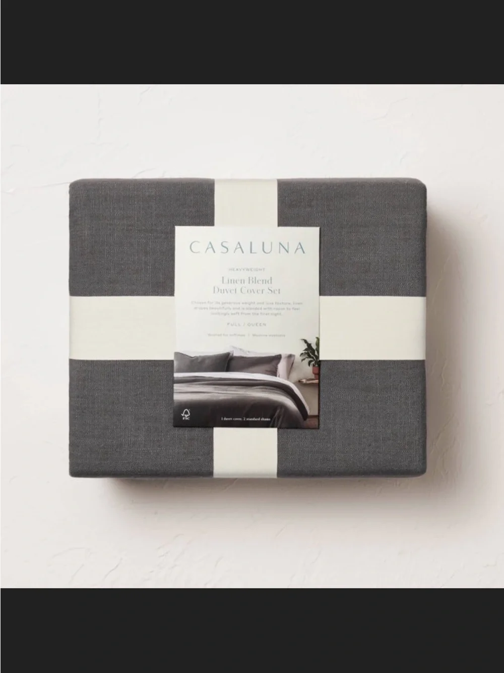 Casaluna Dark Gray Duvet Cover Set